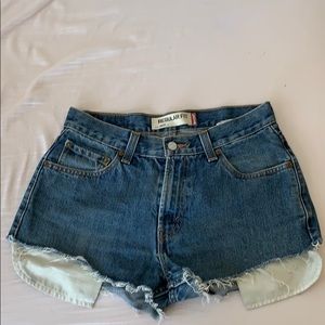 Levi’s high waisted denim shorts